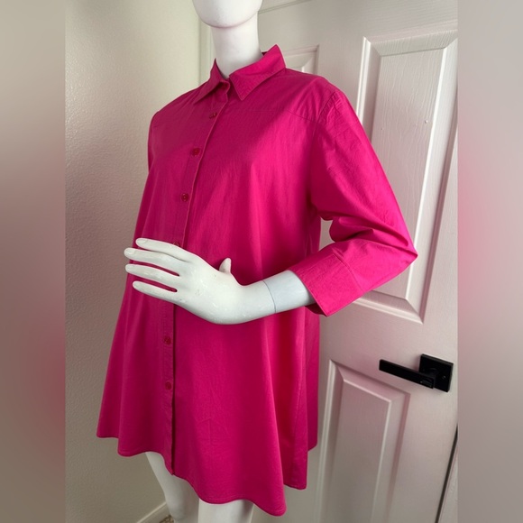 WEAR ABOUTS Vibrant Pink Button-Up Tops Size L.  #359 - Picture 2 of 9